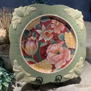 Floral Tapestry by CERTIFIED INTERNATIONAL 16" Square Serving Platter